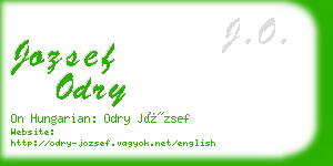 jozsef odry business card